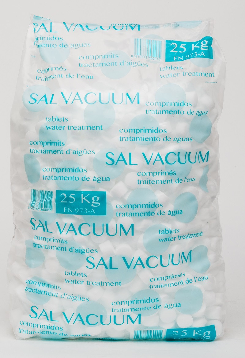 Bolsa 25Kg Pastillas de Sal para Lavavajillas Vacuum